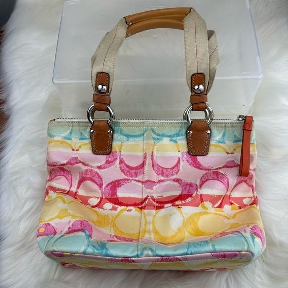 COACH VINTAGE HAMPTON HOBO HAWAIIAN STYLE HANDBAG - Picture 2 of 7